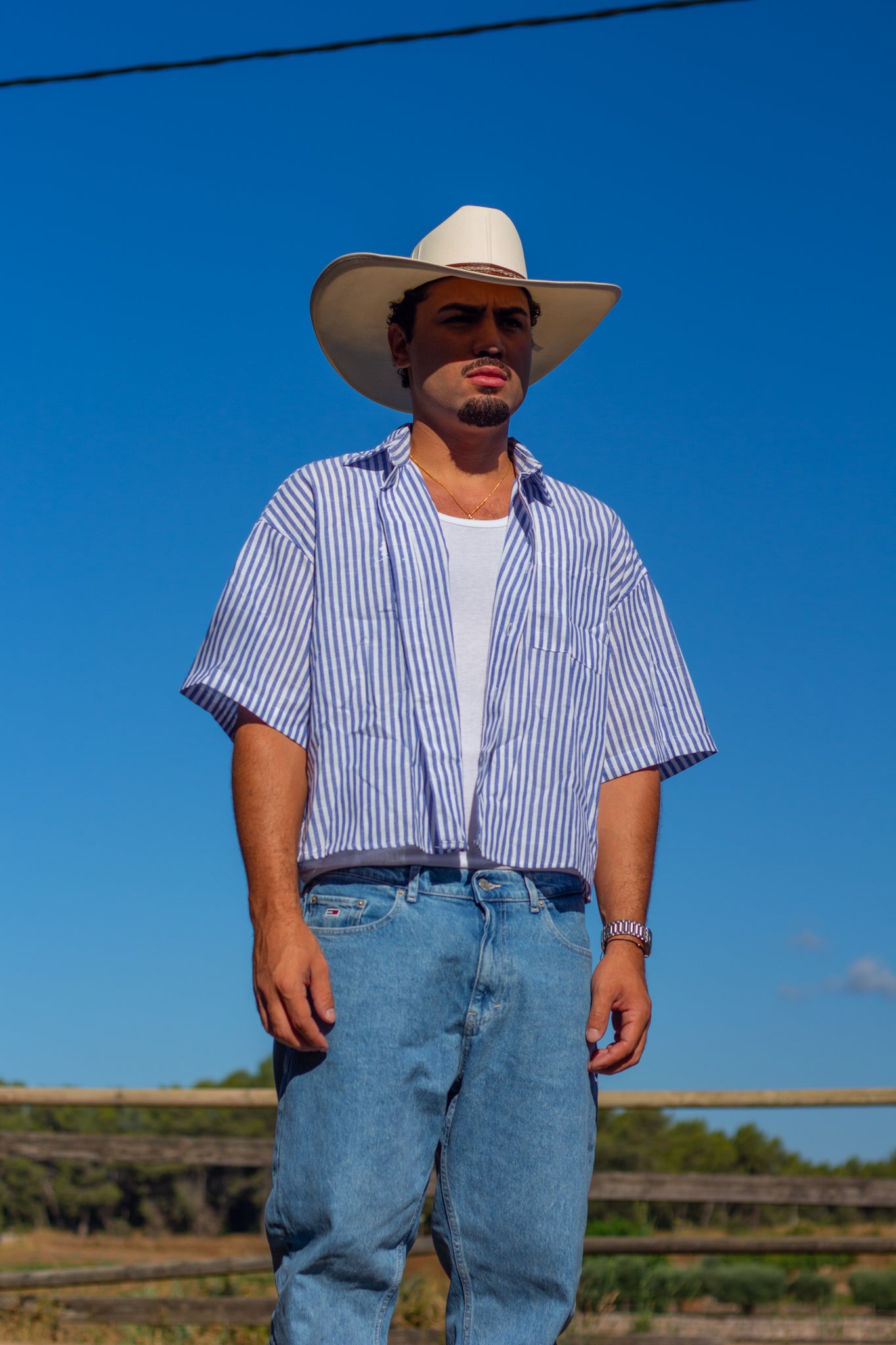 Camisa rodeo azul