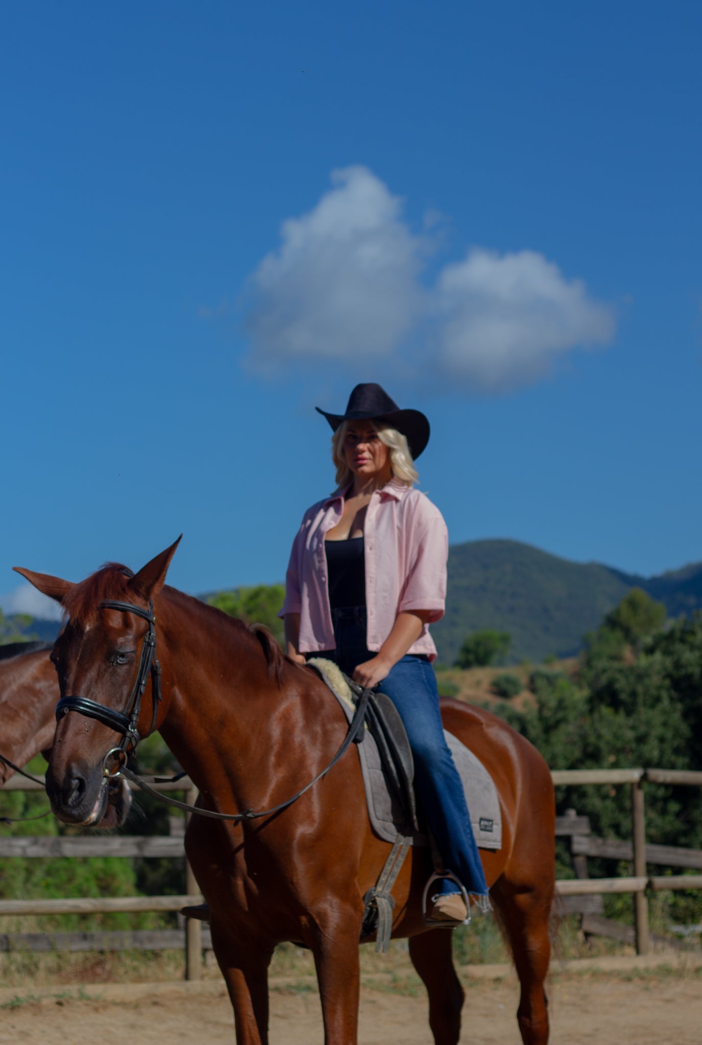 Camisa western Rosa