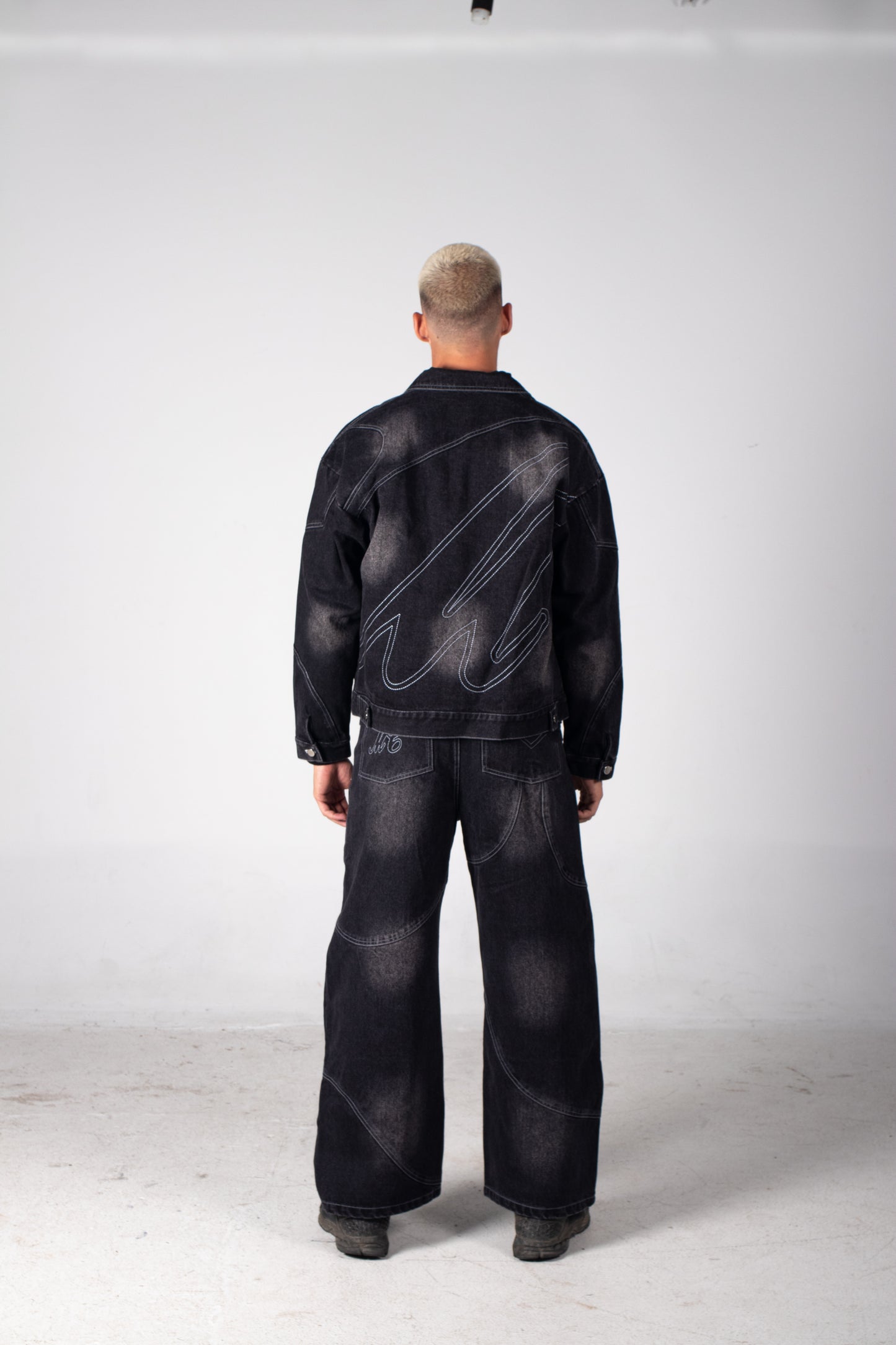 BOTTOM DENIM ABSTRACT ORBIT